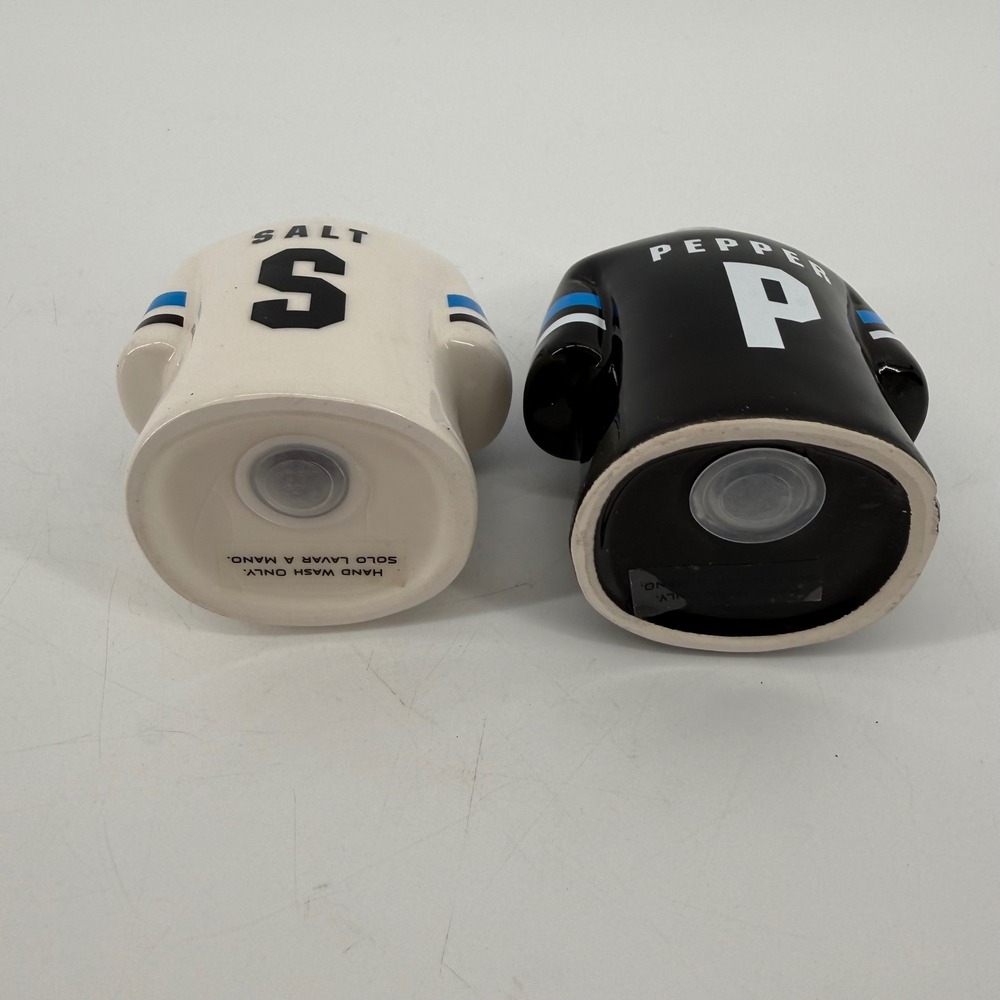 Carolina Panthers NFL Jersey Salt and Pepper Shaker Set Ceramic Black White - Picture 5 of 7
